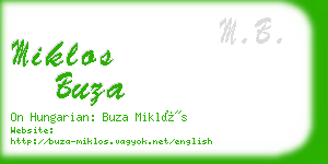 miklos buza business card